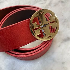 Tory Burch Red Leather Belt